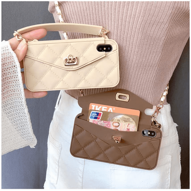 Soft Brown Leather Flip Case Wallet for iPhone Xs Stylish Cover Compatible with iPhone Xs 